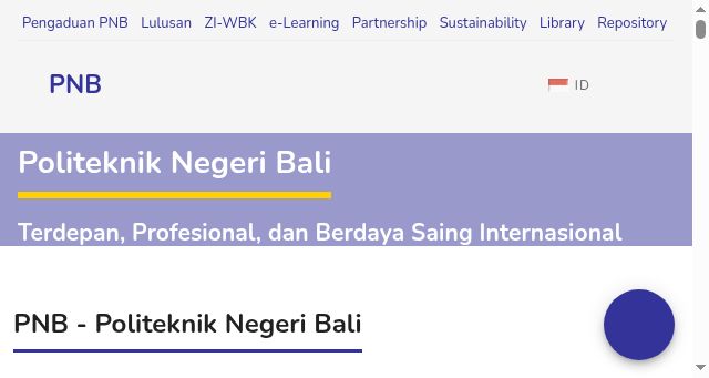 Screenshot of pnb.ac.id