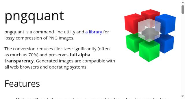 Screenshot of pngquant.org