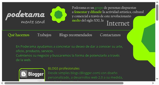 Screenshot of poderama.com.ar