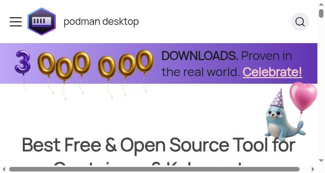 Screenshot of podman-desktop.io