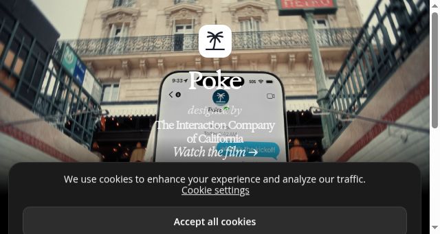 Screenshot of poke.com
