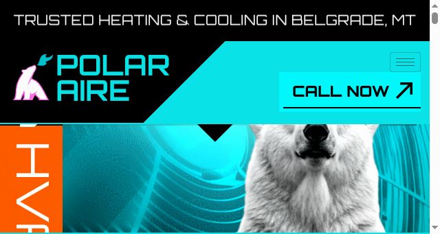 Screenshot of polarairehvac.com