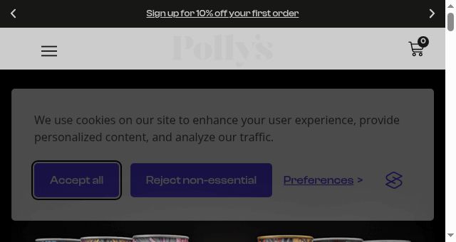 Screenshot of pollys.co