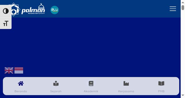 Screenshot of polman-bandung.ac.id