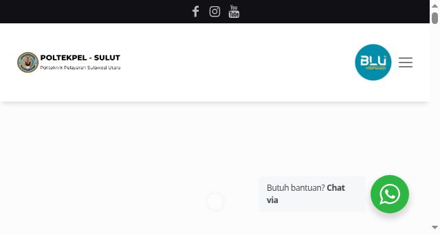Screenshot of poltekpelsulut.ac.id