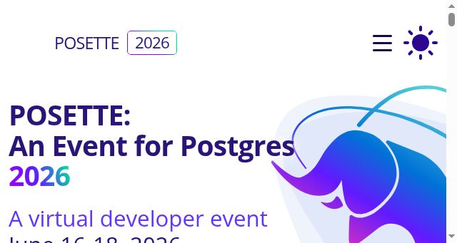 Screenshot of posetteconf.com