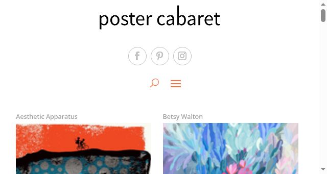 Screenshot of postercabaret.com