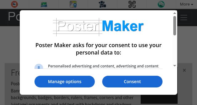 Screenshot of postermaker.co.uk