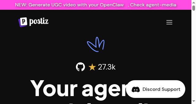 Screenshot of postiz.com