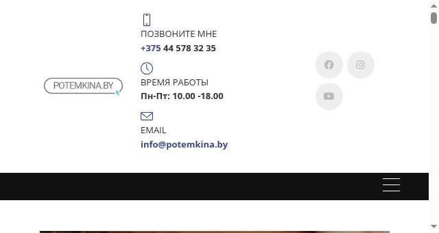 Screenshot of potemkina.by