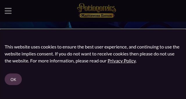 Screenshot of potionomics.com
