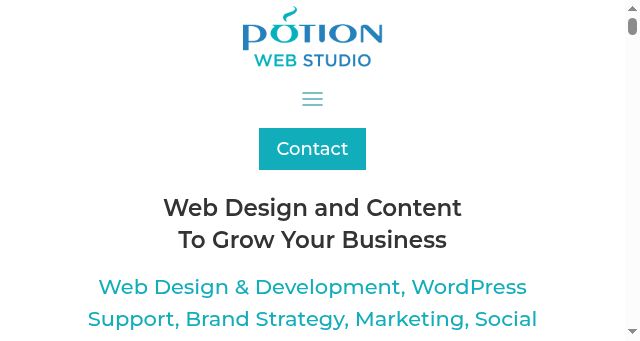 Screenshot of potionwebstudio.com