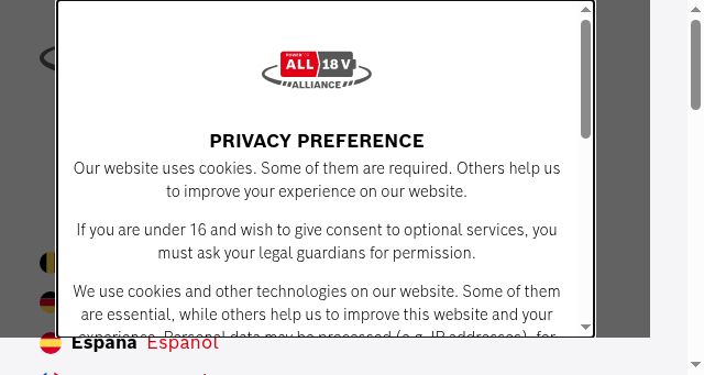 Screenshot of powerforall-alliance.com