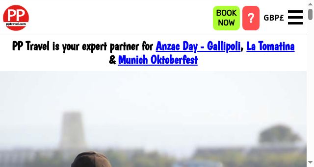Screenshot of pptravel.com