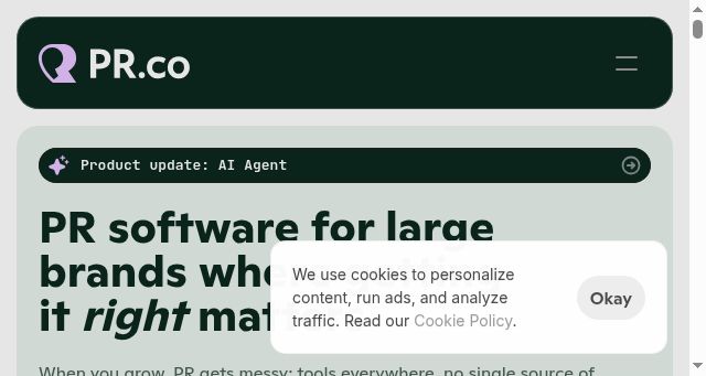 Screenshot of pr.co
