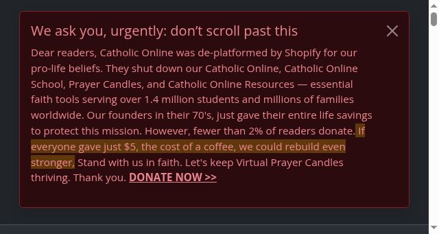 Screenshot of prayercandles.org