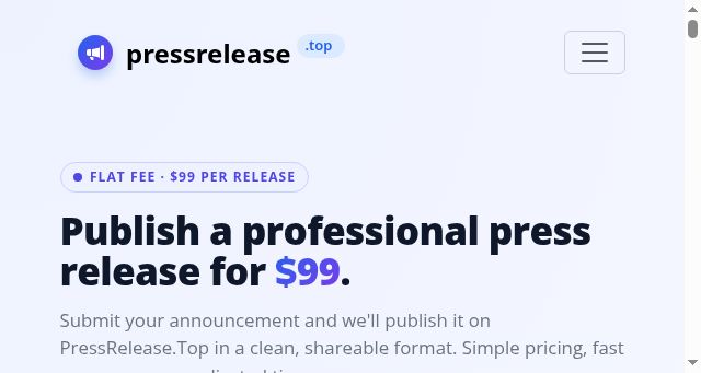 Screenshot of pressrelease.top