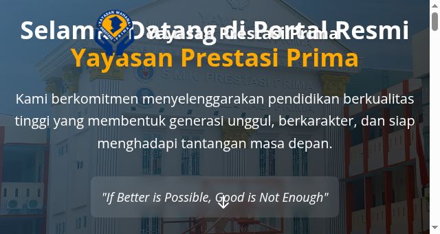 Screenshot of prestasiprima.sch.id