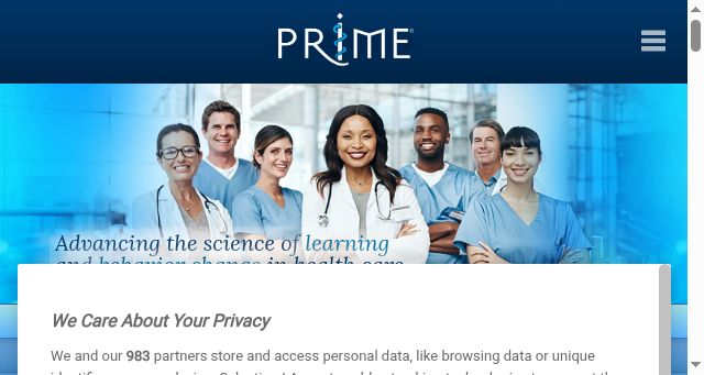 Screenshot of primece.com