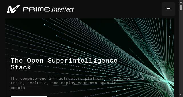 Screenshot of primeintellect.ai