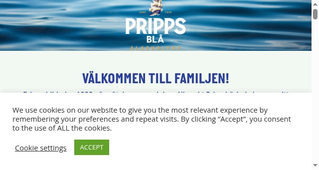 Screenshot of pripps.se