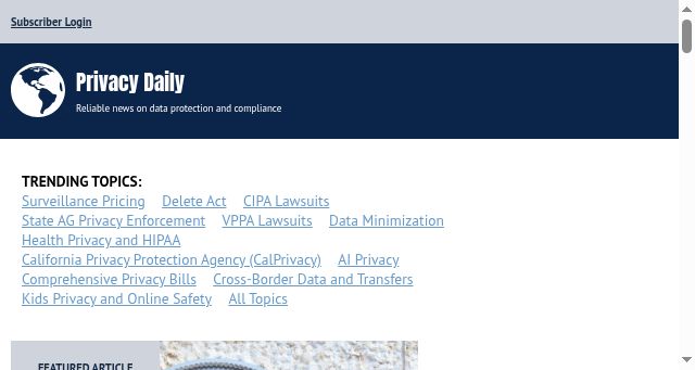 Screenshot of privacy-daily.com