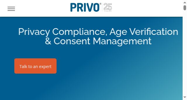 Screenshot of privo.com