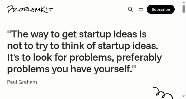 Screenshot of problemkit.co
