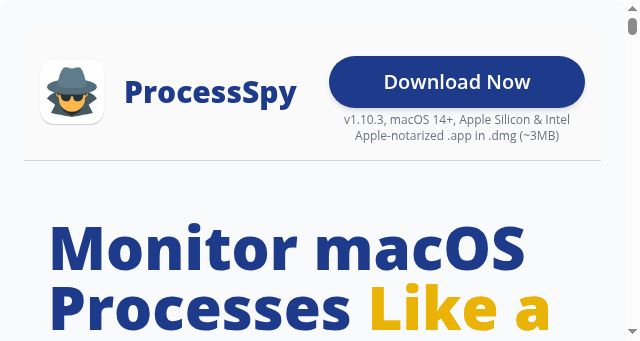 Screenshot of process-spy.app