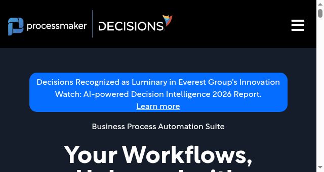 Screenshot of processmaker.com