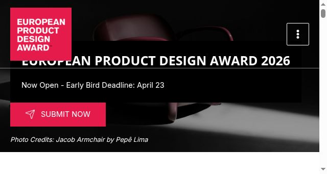 Screenshot of productdesignaward.eu