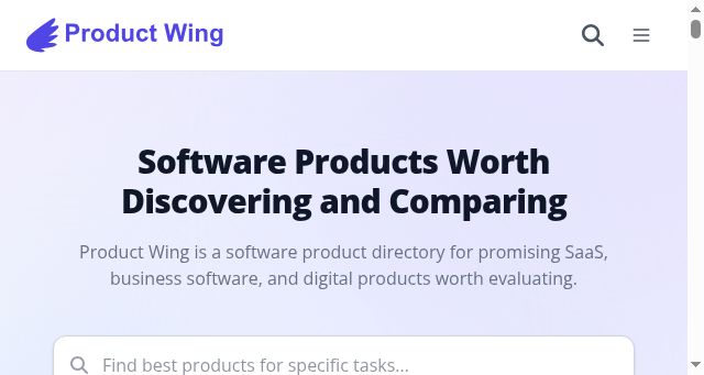 Screenshot of productwing.com