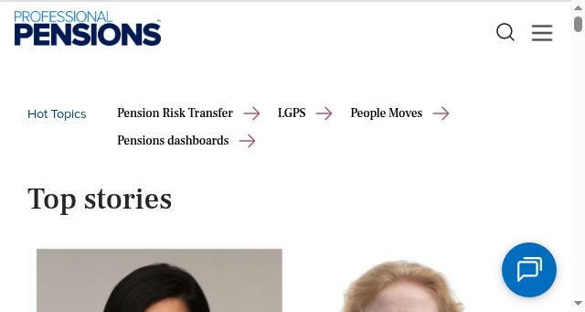 Screenshot of professionalpensions.com