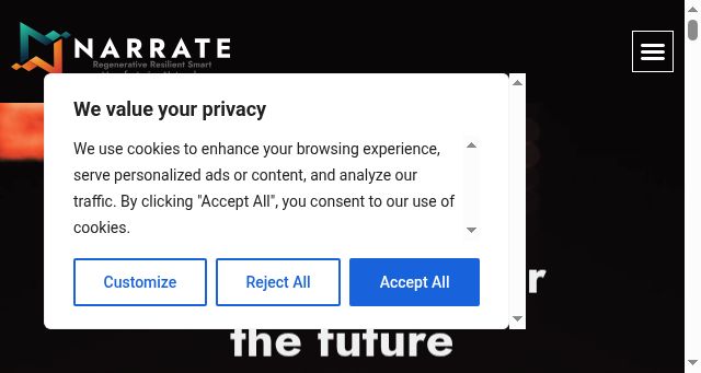 Screenshot of project-narrate.eu