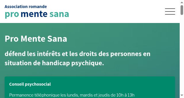 Screenshot of promentesana.org
