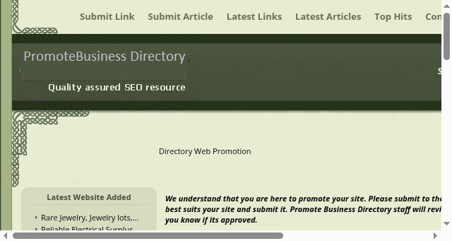 Screenshot of promotebusinessdirectory.com