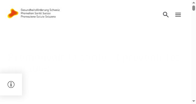 Screenshot of promotionsante.ch