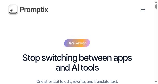 Screenshot of promptix.app