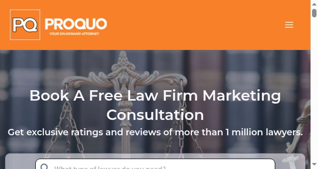 Screenshot of proquolegal.com