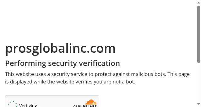 Screenshot of prosglobalinc.com
