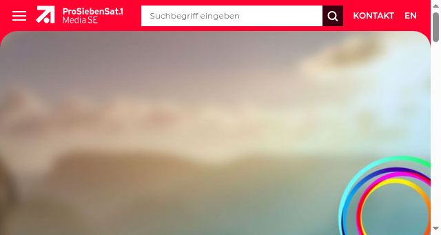 Screenshot of prosiebensat1.com