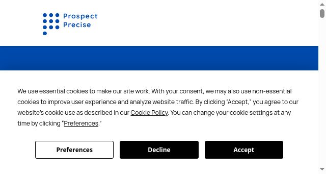 Screenshot of prospectprecise.com