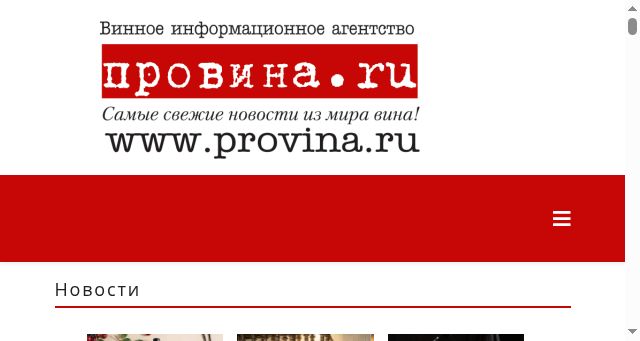 Screenshot of provina.ru