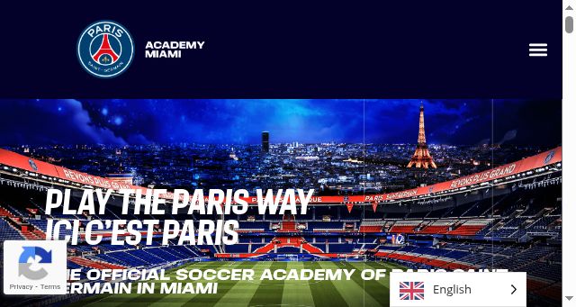 Screenshot of psgacademymiami.com