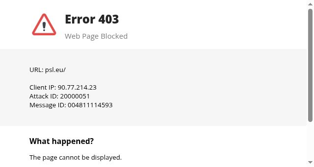Screenshot of psl.eu