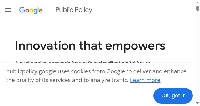 Screenshot of publicpolicy.google