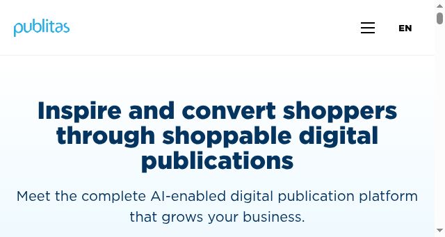 Screenshot of publitas.com