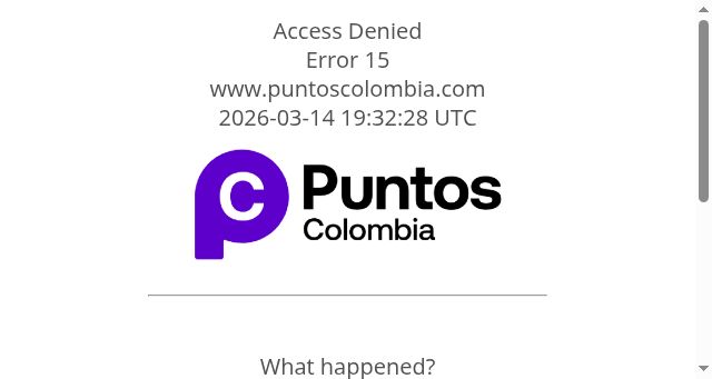 Screenshot of puntoscolombia.com