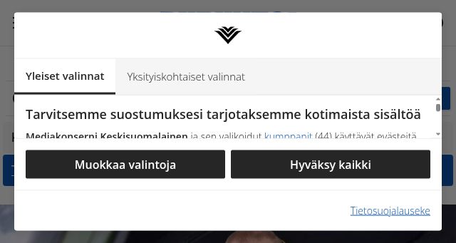 Screenshot of puruvesi.net