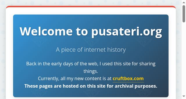 Screenshot of pusateri.org